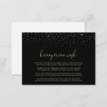 Gold Confetti Fancy Script Honeymoon Wish   Enclosure Card<br><div class="desc">This gold confetti fancy script honeymoon wish enclosure card is perfect for a rustic wedding. The simple and elegant design features sparkling gold confetti coupled with a stylish script typography.</div>