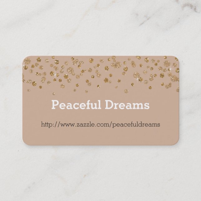 Gold Confetti Glam Glitter Business Card (Front)