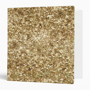 Gold Confetti Glitter 3 Ring Binder