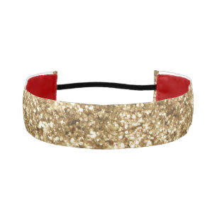 Gold Confetti Glitter Athletic Headband