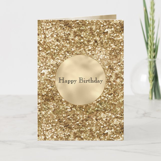 Gold Confetti Glitter Card (Front)