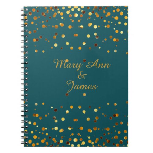 Gold Confetti Glitter Faux Foil Purple craft Noteb Notebook