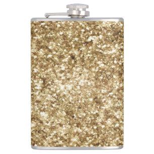 Gold Confetti Glitter Flask