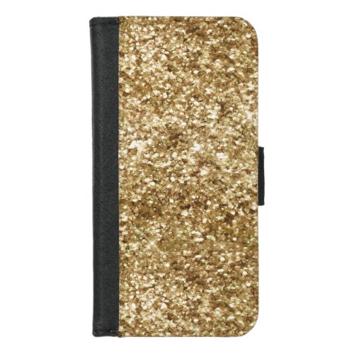 Gold Confetti Glitter iPhone 87 Wallet Case