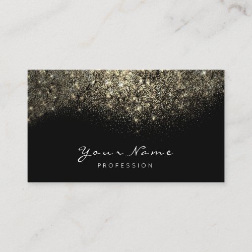 Gold Confetti  Glitter Makeup Artist Lashes Business Card