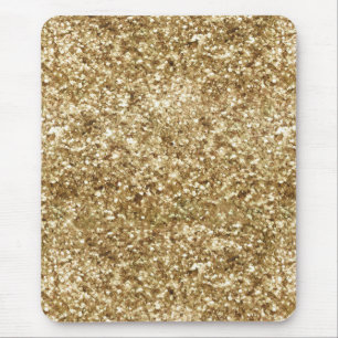 Gold Confetti Glitter Mouse Pad