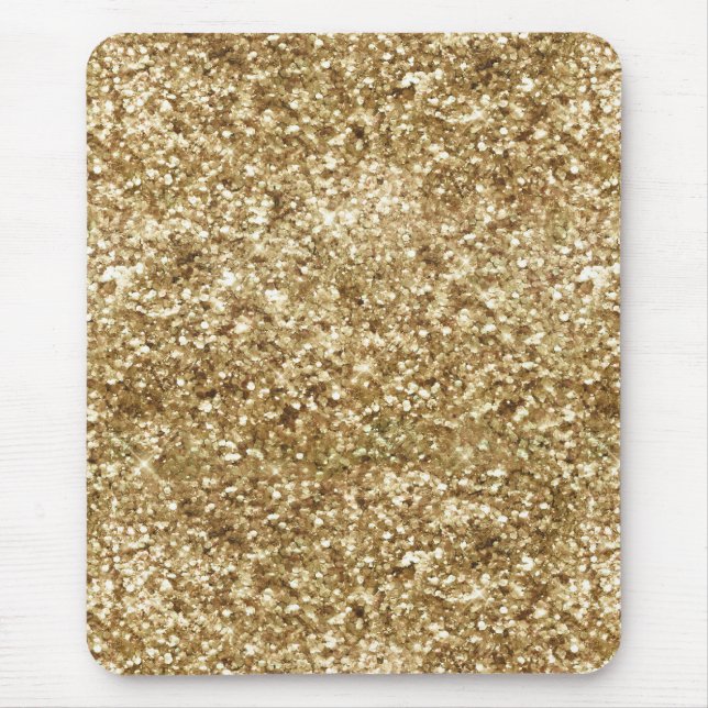 Gold Confetti Glitter Mouse Pad (Front)