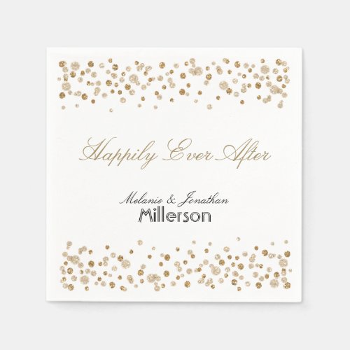 Gold Confetti Glitter Napkins