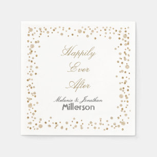 Gold Confetti Glitter Paper Napkins