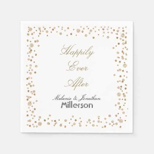 Gold Confetti Glitter Paper Napkins