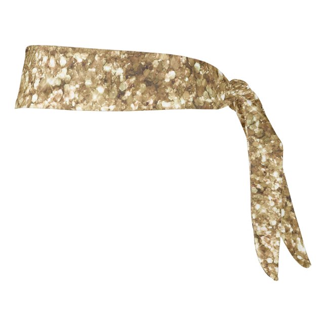 Gold Confetti Glitter Tie Headband (Rotate 90)