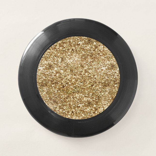 Gold Confetti Glitter Wham-O Frisbee (Front)