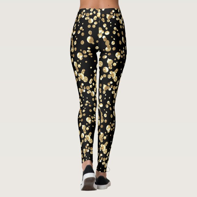 Gold confetti . leggings (Back)