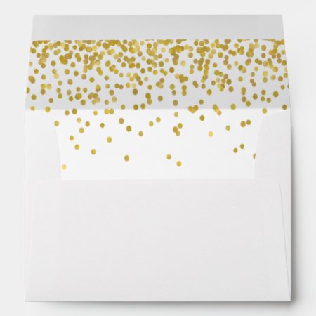Gold Confetti Lined Envelope