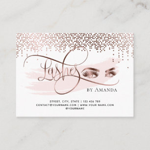 Gold confetti Makeup Eyes Lashes Aftercare card