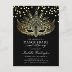 Gold Confetti Masquerade Sweet 16 Party