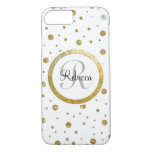Gold Confetti Monogram iPhone 8/7 Case