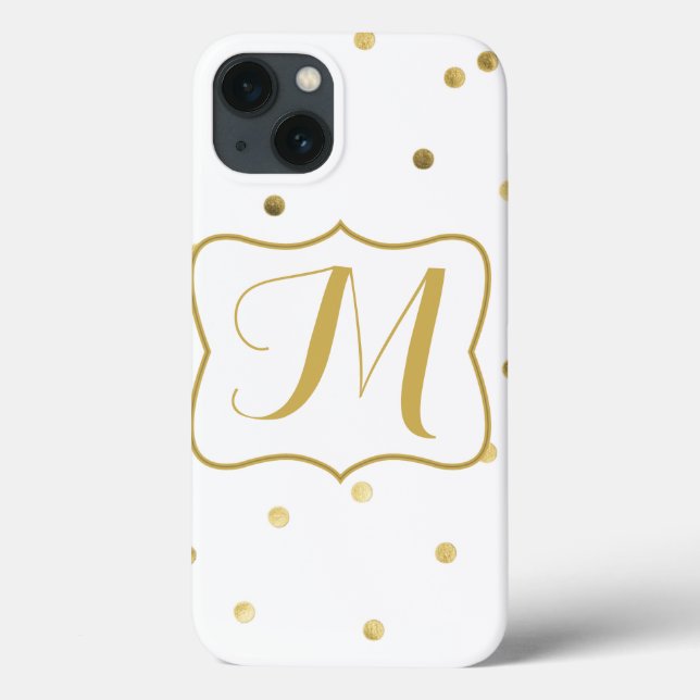 Gold Confetti Monogram IPAD AIR Case (Back)