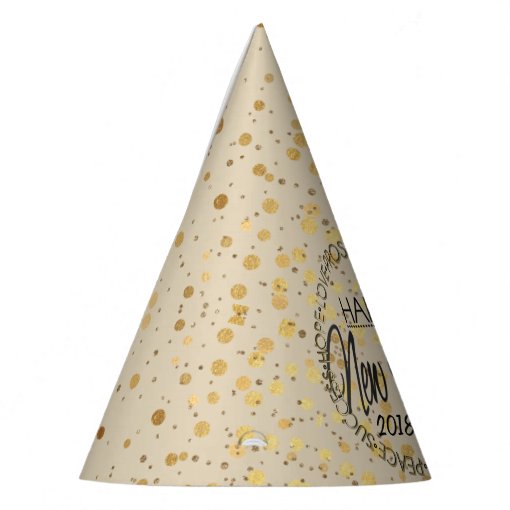 Gold Confetti New Years Party Hat | Zazzle