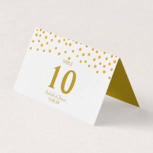 Gold Confetti on Black & White Wedding