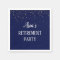 Gold Confetti on Navy Blue Party Napkins