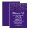 Gold Confetti on Purple Retirement Invitation