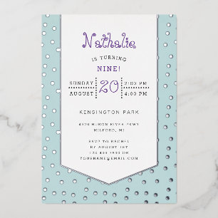 Gold confetti pastel birthday postcard