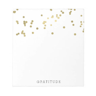 Gold Confetti Personalized Notepad