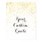 Gold confetti Personalized quote art print custom