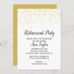 Gold Confetti Retirement Party Invitation