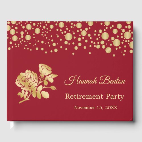 Gold Confetti Roses Retirement Party