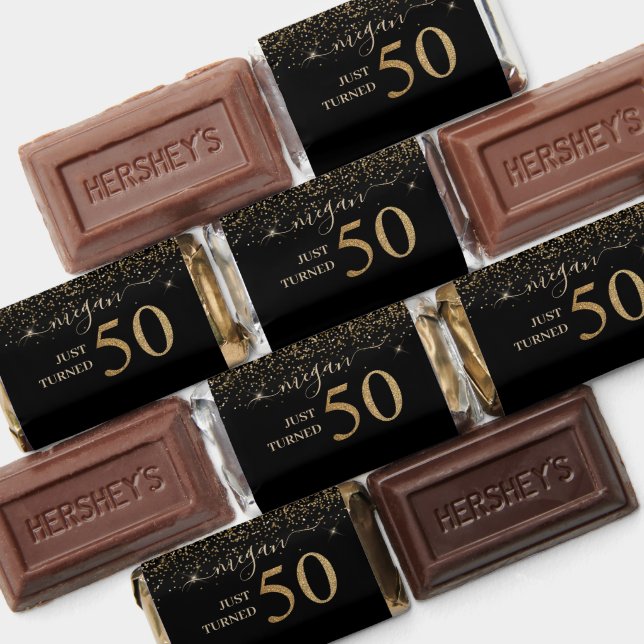 Gold Confetti Sparkle 50th Birthday Hershey's Miniatures (Assorted)