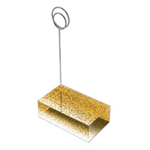Gold Confetti Table Card Holder