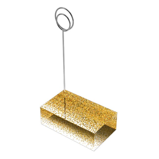 Gold Confetti Table Card Holder (Corner)