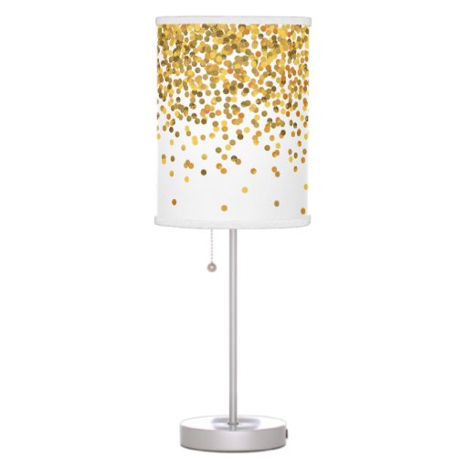 Gold Confetti Table Lamp Zazzle