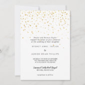 Gold Confetti Traditional Wedding Invitation | Zazzle