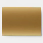 Gold Confetti & Tropical Palm Leaves Wedding Envelope (Front)