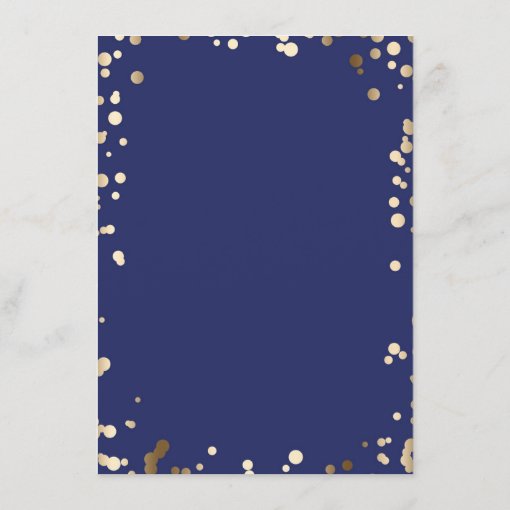 Gold Confetti Wedding Details Information Enclosure Card Zazzle