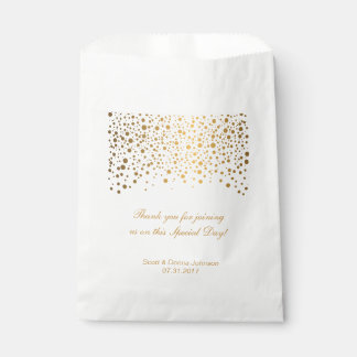 Gold Confetti Wedding Favor Bag