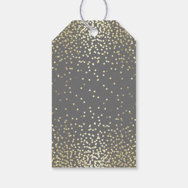 Gold Confetti Wedding Thank You Gift Tags