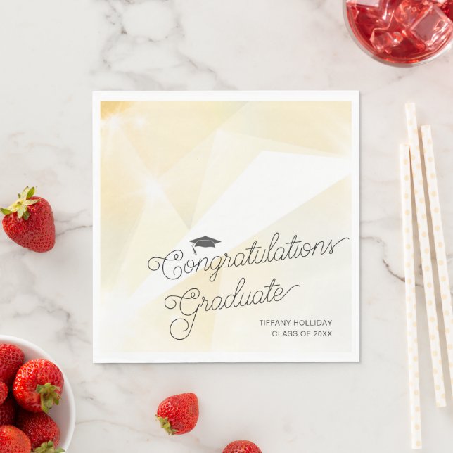 Gold Congratulations Graduate Napkins (Insitu)
