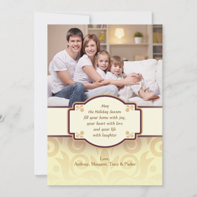 Gold Connection Photo Holiday Card (Front)