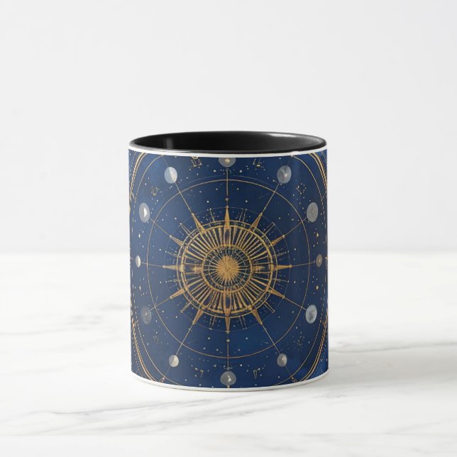 Gold Constellation Astrology Coffee Cup (Center)
