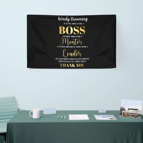 gold Contemporary Boss appreciation week  Banner