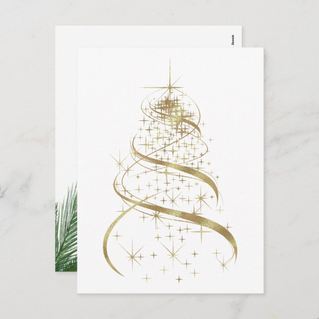 Gold Contemporary Holiday Tree (Front/Back)