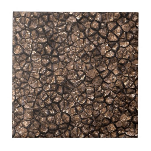 Gold Copper Colored Shiny Rock Texture Background Ceramic Tile