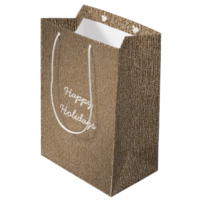 Gold Copper Medium Gift Bag (Back Angled)