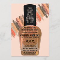 Gold Coral Glitter Nail Polish Spa Bridal Shower