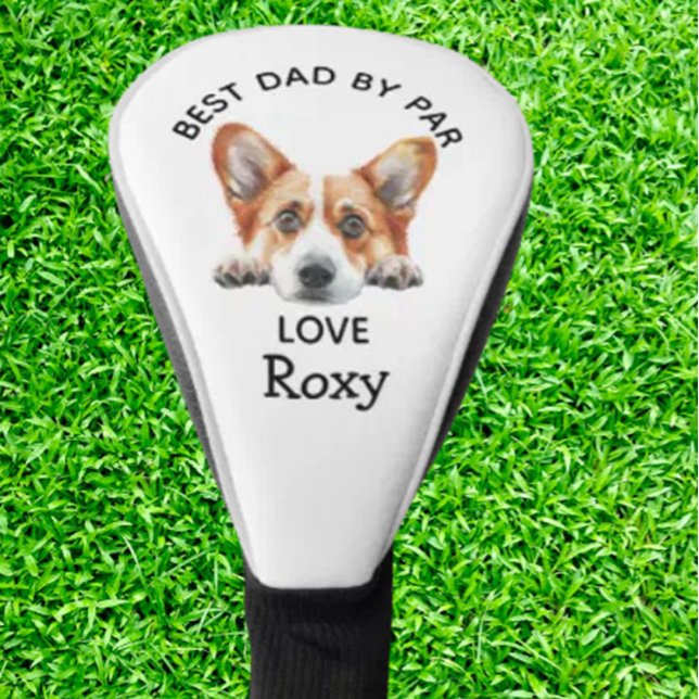 Gold Corgi Peeking Puppy Customize Golf Head Cover (old Corgi Puppy Customize Golf Head Cover introducing the ultimate accessory for dog-loving golfer)