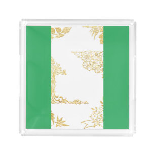 Gold Corner Zazzle_Growshop. Acrylic Tray